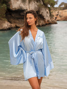 Kimono Flared Himmelblau