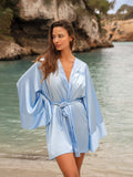 Kimono Flared Himmelblau