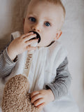 Teddy Schnuller-Kuscheltier Herz Beige