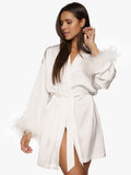 Kimono Plume Blanche Neige