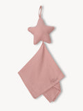 Attache tétine Mousseline Hydrophile Etoile Vieux Rose