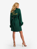 Kimono Feder Emerald Green