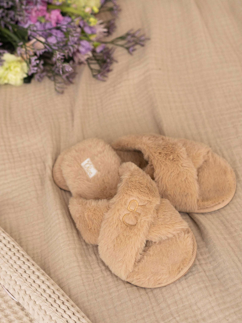Pantoffeln Beige