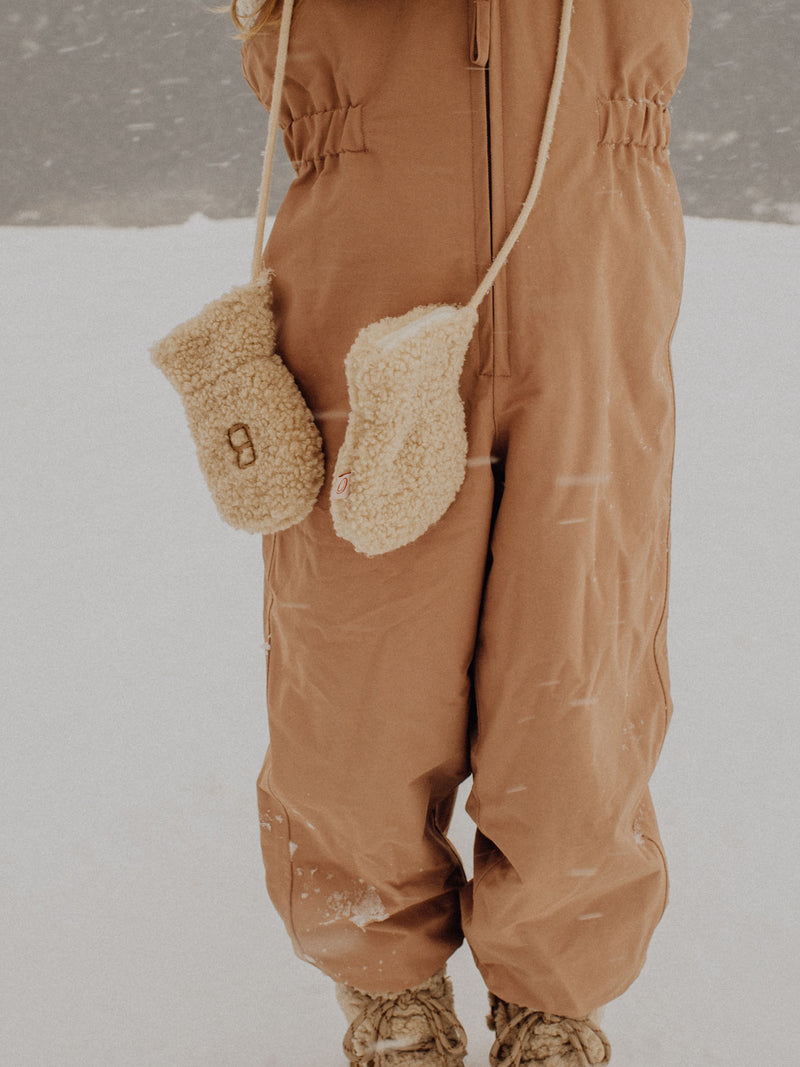 Moufles Teddy Beige Taille Petite