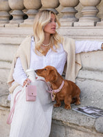 Hondenhalsband Leer Roze