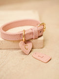 Hondenhalsband Leer Roze