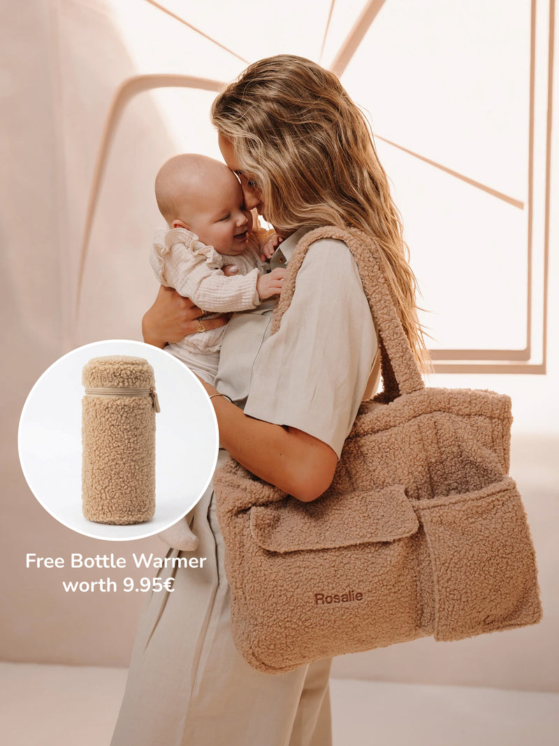 Wickeltasche Teddy Beige
