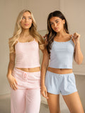 Pyjama Baumwolle Lang Rosa