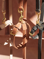 Collar de cuero marrón para perro