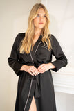 Kimono Deluxe Lang Schwarz