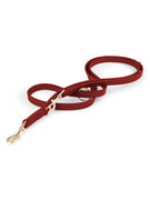 Hands-free Dog Leash Leather Red