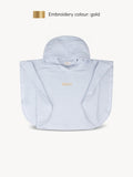 Musselin-Poncho Blau