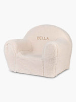 Fauteuil en Peluche Crème