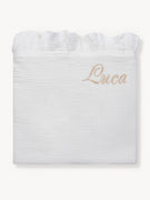 Tissu hydrophile à volants Blanc