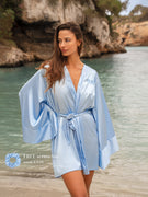 Kimono Acampanado Azul Celeste