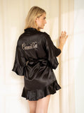 Ruffle Kimono Midnight Black