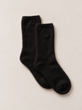 Teddy-Socken Schwarz