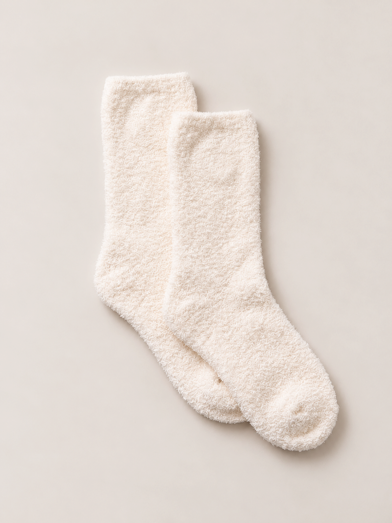 Teddy-Socken Off-white