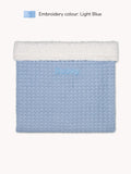 Waffel Teddy-Decke Babyblau