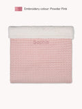Waffel Teddy-Decke Blush Rosa