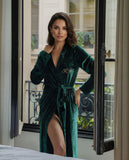 Kimono Terciopelo Verde Esmeralda