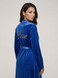 Kimono Velvet Cobalt Blue