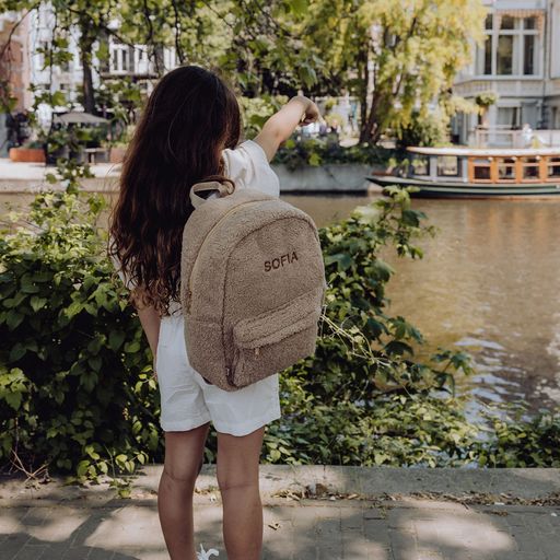 Maxi Mochila Peluche Beige