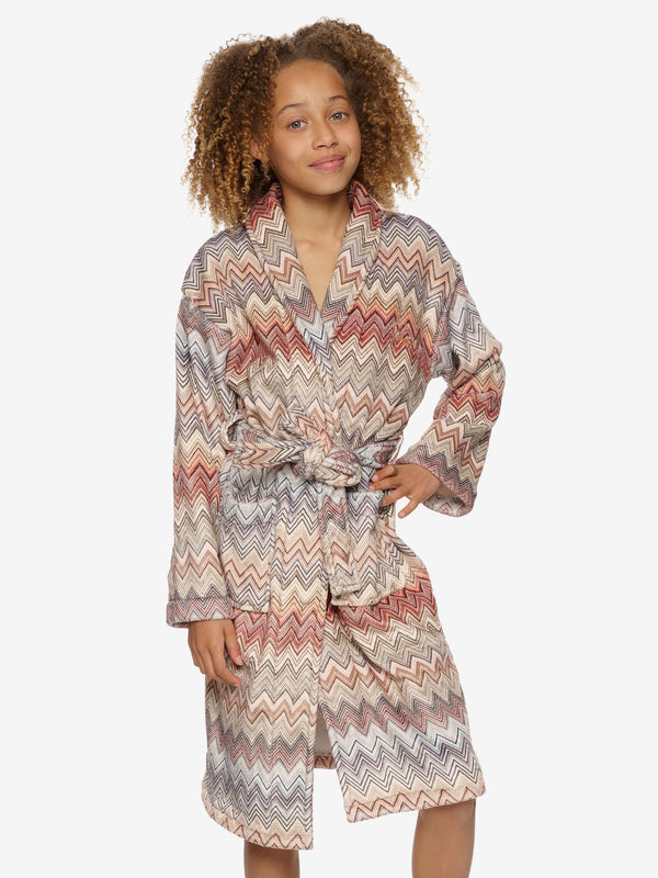 Deluxe Kinderbademantel Stripe