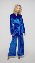Pyjama En Velours Bleu Cobalt