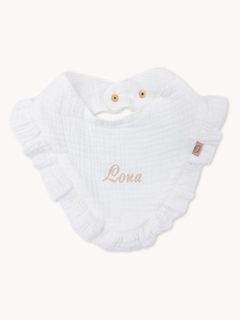 Bib Ruffle White