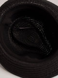 Sombrero de paja de lujo Infantil Negro Con cinta Negra