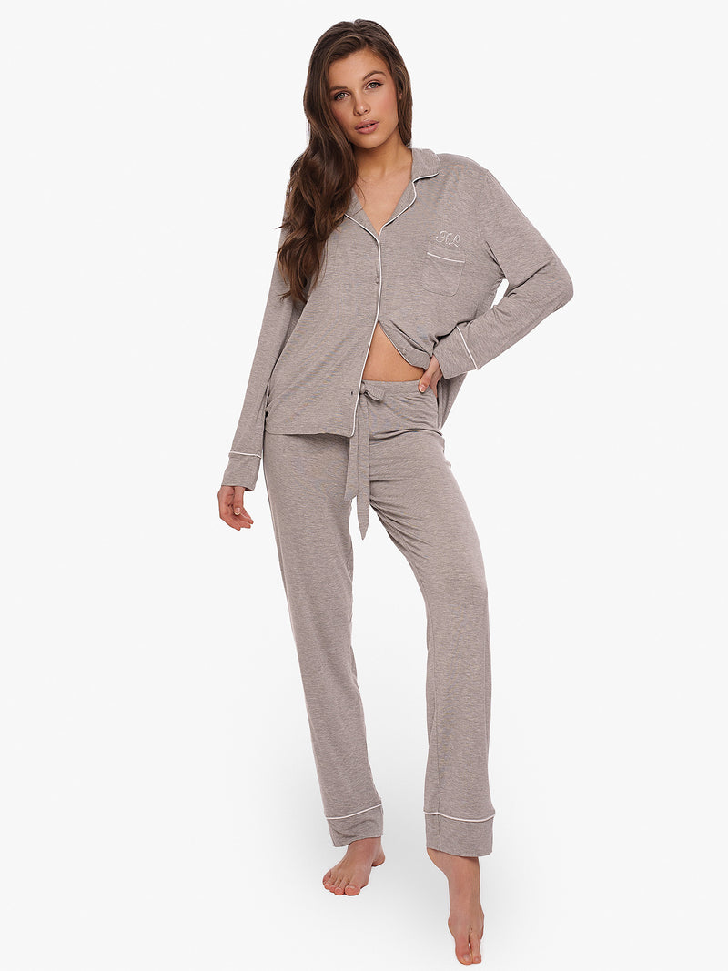 Pijama Modal Gris Long