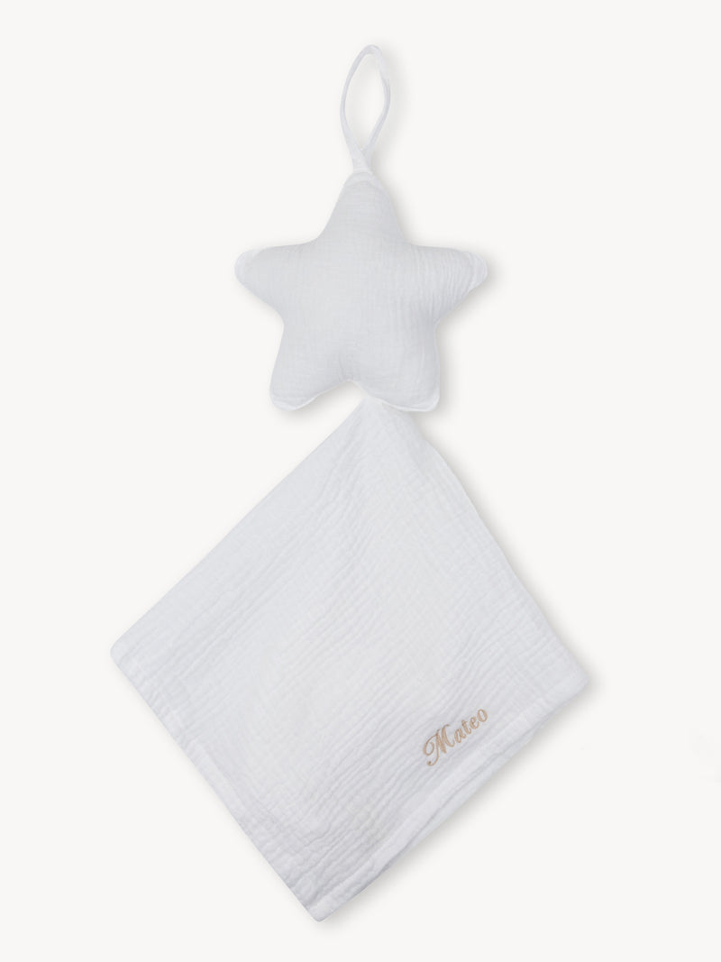 Pacifier Cloth Star White